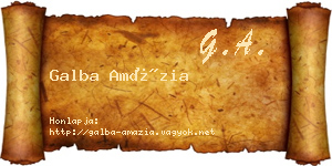 Galba Amázia névjegykártya
